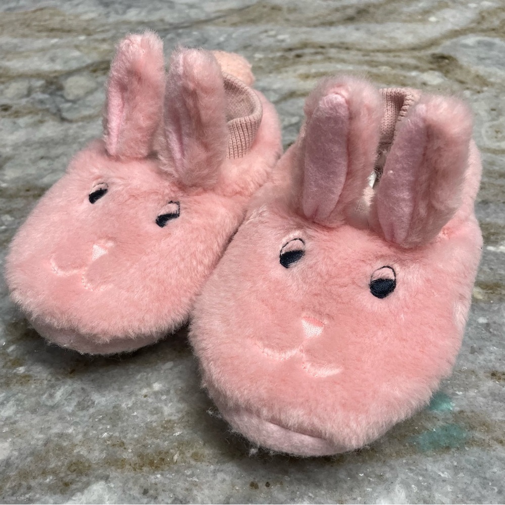 LL.Bean Toddler’s Animal Paw Bunny Slippers Easter Kids 5-6